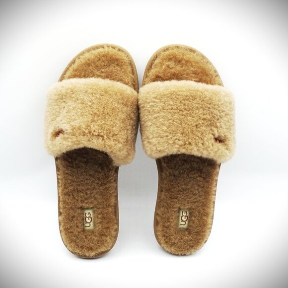 UGG AUSTRALIA Cozette Genuine Shearling Slipper in Che Color Size 8 - Picture 5 of 7